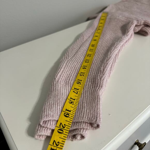 Ophelia Roe Sweater Size 1X Pink Braided Knit V-Neck Chunky Cabincore Preppy - Picture 7 of 9